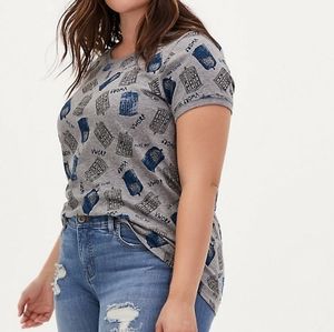 Torrid Doctor Who Tardis shirt size 6